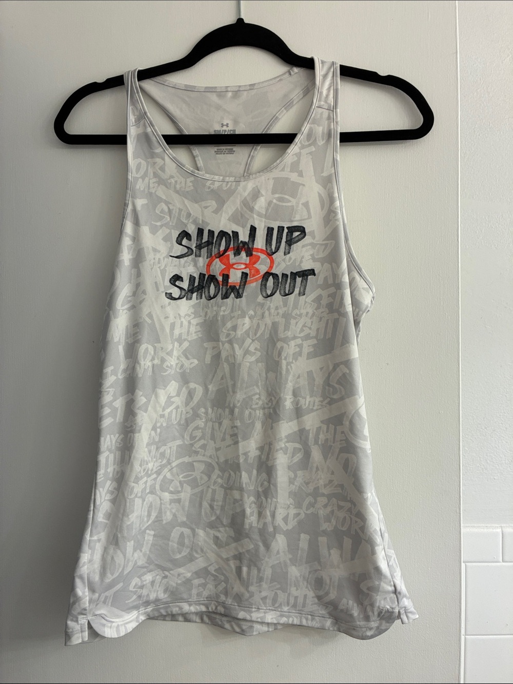 Under Armour Women’s White Graphic 'Show Up Show Out' Tank